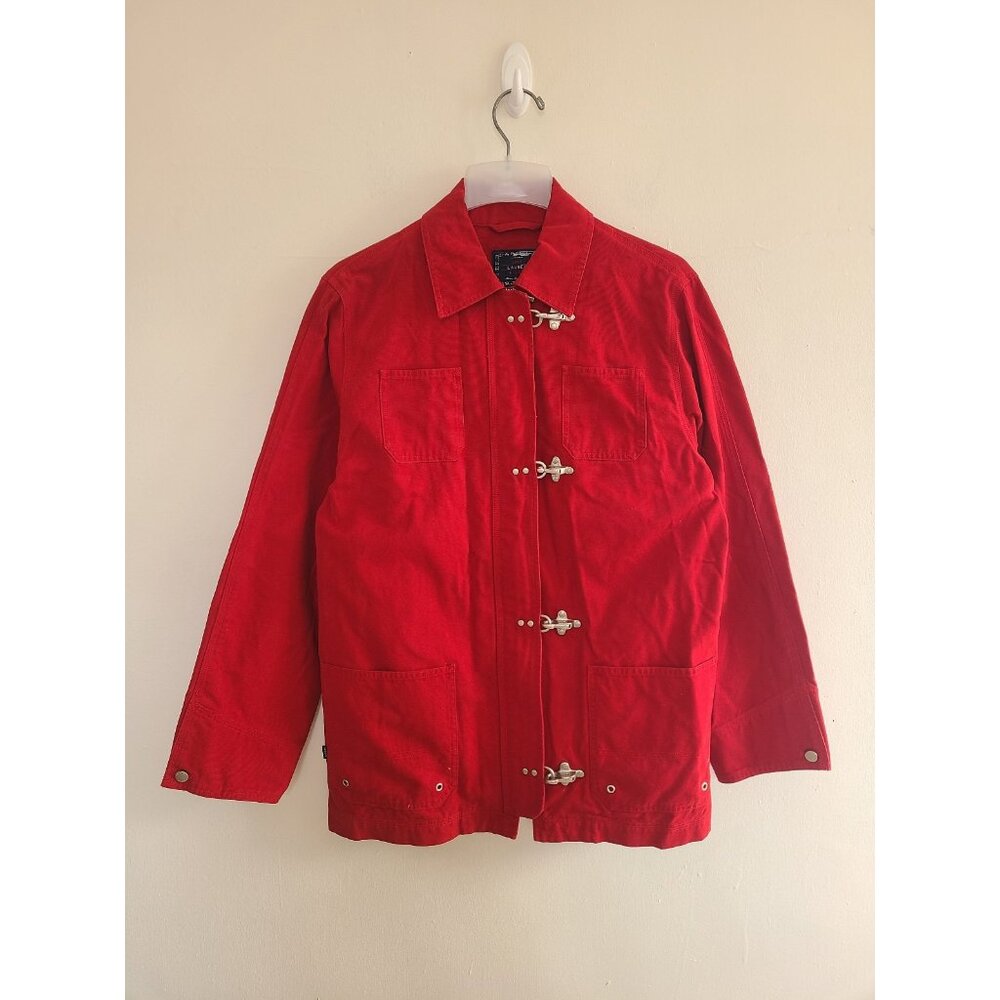 Vintage U.S.R.L. Lauren Red Fireman Lobster Clasp Marine Jacket Size L